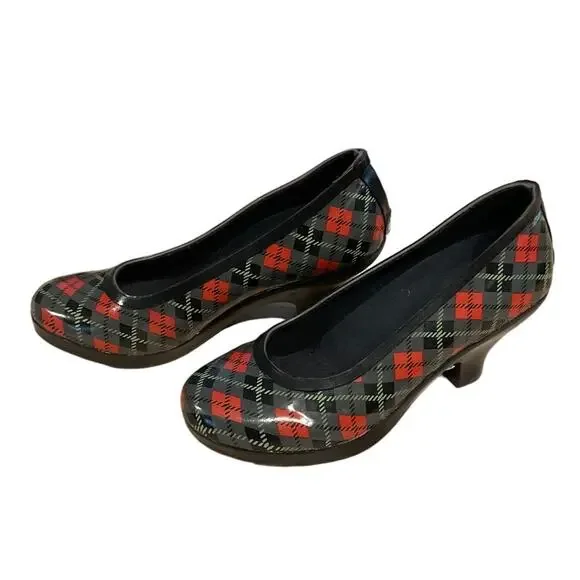 Dav Scot plaid All weather pumps Size 7 - Picture 1 of 4